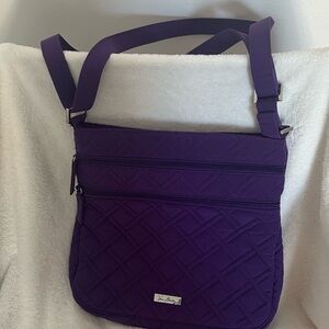 Vera Bradley Purple Crossbody Bag with Structured Design